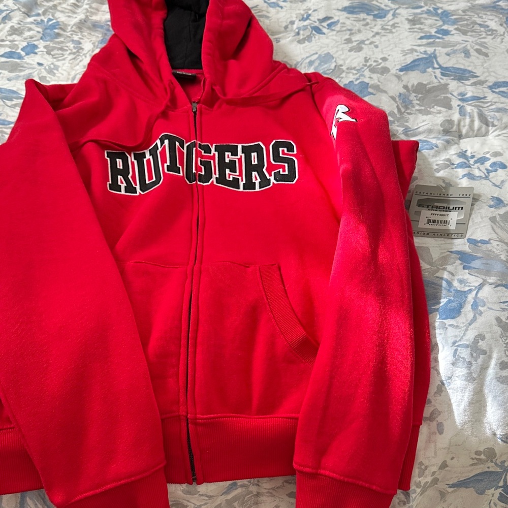 NWT Stadium Athletics Red womens Hoodie Jacket